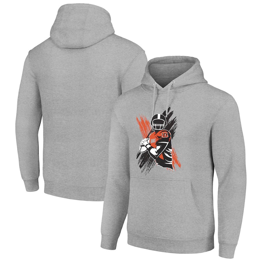 Men cincinnati bengals grey NFL 2024 hoodie->cincinnati bengals->NFL Jersey